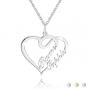 Heart name necklace