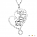 Family heart pendant