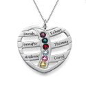 Family MOM heart pendant