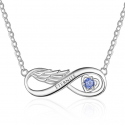 Pendentif infnité aile d'ange argent sterling