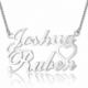 Heart double name necklace