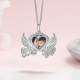 Sterling Silver baby feet Heart Photo locket