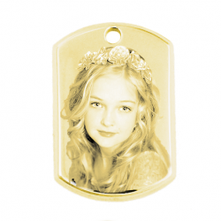 Little dog tag 3D gold