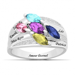 Family marquise ring